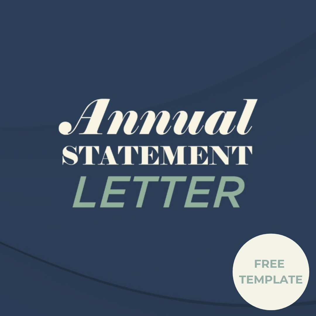ANNUAL STATEMENT LETTER WITH BADGE